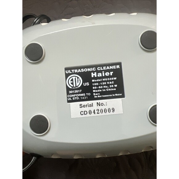 Haier Ultrasonic Jewelry, Eyeglass, Utensil, Metal ETC Cleaner White Gray Works - Picture 8 of 10
